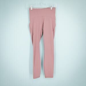 Lululemon Size 4 Pink Train Time 7/8 Length Mesh Detail Pull On Active Leggings